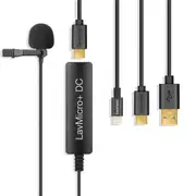Saramonic Lavalier Microphone Clip-On USB-C/8-Pin For Android/iPhone Black