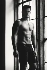 [G279] Handsome Man Cute Male Model Showing Off Body Physique Art Photography