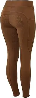 [HORZE] Active Women's Winter Fleece-Lined Silicone Full Seat Horse Riding Tights