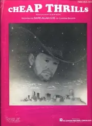 DAVID ALLAN COE CHEAP THRILLS SHEET MUSIC-PIANO/VOCAL/GUITAR-1983-RARE-BRAND NEW