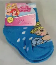 NWT Planet Sox Cinderella kids socks size 4-5.5, shoe size 1-5 Blue w/hearts