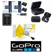 Battery for GoPro HD Hero4 SILVER X2 AHDBT 401+ DUAL USB CHARGER + HARD CASE