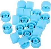 VINTORKY 20pcs Leakproof Car Ac Valve Caps Blue Low Pressure Air Conditioning Port Caps Replacement Charging Caps Automotive Ac Valve Covers