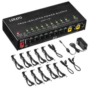 Guitar Pedal Power Supply 10 Isolated DC Outputs 9V 12V 18V 300mA 500mA Guitar E