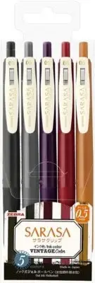 ZEBRA Gel Ballpoint Pen Sarasa Clip 0.5 Vintage Additional 5color JJ15-5C-VI2