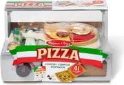 Melissa & Doug Top & Bake Pizza Counter Wooden Play Food Playset
