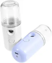 DONFAMDS 2pcs Usb Rechargeable Nano Facial Mister Humidifier Portable Skin Moistener Spray Bottle for for Home Office Salon Go Use
