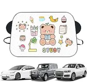 Snow Windshield Cover - Cartoon Pattern Automotive Windshield Snow Covers | Sunshade Protector, Winter Windshield Covers, Windshield Cover for Ice and Snow