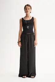 Mina Pant Black Size 12 | Elka Collective