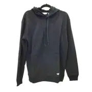 NEW AND1 Black Soft Fleece Pullover Hooded Jumper Sweater Pockets Unisex Size M