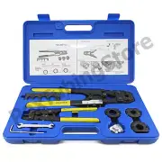 PEX Crimp Tool Kit with Decrimper for sizes 3/8", 1/2", 5/8" & 3/4"