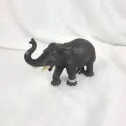 Schleich Asian Male Bull Elephant Figure Trunk Up Retired with Tags 14144