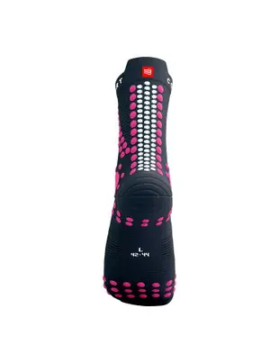 《Compressport 瑞士》Pro Racing Socks V4.0 Trail V4 越野跑襪 磁鐵灰粉 Magnet/Magenta