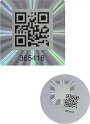 380pcs Hologram QR Code Labels, Tamper-evident Security Seal Sticker,Warranty Void Tamper Proof Labels with Unique Sequential Serial Numbering（1X1 inch)