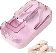 Tablet Cutter Pill Splitter,Small Pill Splitter Dose Tablet Cutter - Safety Guard Medicine Crusher Portable Cut Tool for Large Medication