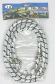 72" Heavy Duty Stretch Cord, Elastic Cord W Metal Hooks.