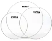 Evans G1 Clear 3-piece Tom Pack - 10/12/14 inch (2-pack) Bundle