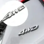 4WD Silver Chrome Car Sticker Auto Trunk Fender Badge Emblem Decal Accessories