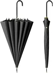 16K Automatic Open Long Handle Golf Umbrella - Fresh Solid Color Couple Double Umbrella For Men & Women