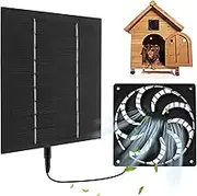 Solar Exhaust Fan Waterproof Solar Exhaust Fan Kit Energy Saving Solar Panel Exhaust Fan Easy to Install Solar Fan Exhaust Ventilator Reusable for Greenhouse Pet Houses Sheds Chicken Coops Ful