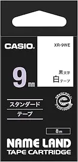 Casio 9mm Label Printer Cartridge Black Print on White Tape