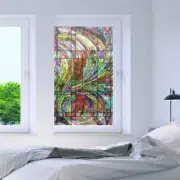 Non-Adhesive Decorative Privacy Window Film Static Cling 24" x 40" Erda