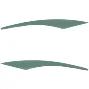 Avalon Boat Decal 0825785G | 71 1/2 x 7 3/4 Inch Sage Green (Set of 2)