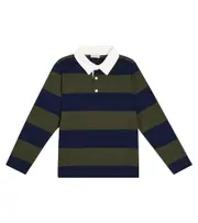 La Coqueta Tijo striped cotton jersey top