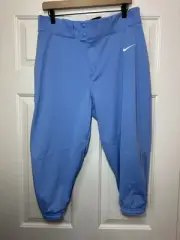 Size L Nike Team Vapor Baseball Pants Mens Light Blue Style BQ5400-448 NEW