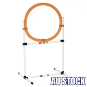 Dog Agility Hoop Jump Training Adjustable Portable Obstacle Fun and Bonding