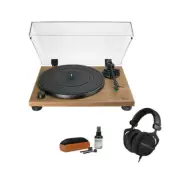 Audio Technica AT-LPW40WN Fully Manual Turntable with Headphones and Care System