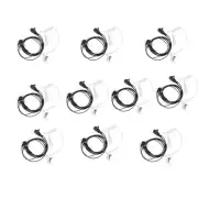 10 Pcs Throat Mic Air Tube Earpiece Headset for Baofeng UV5R BF-888s Q14926-10