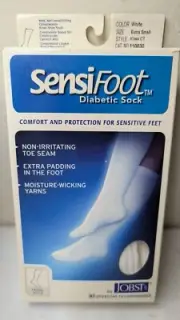 JOBST SensiFoot Knee CT Mild Compression Socks Extra Small White