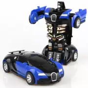 Plastic Bugatti Transformation Toy for Boys (BLUE)
