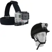 Acuvar Head Strap Mount for All GoPro HERO Hero2 Hero3 Hero3+Hero4 Hero5 (Black)