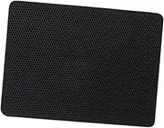 Leefasy Cat Litter Mat Honeycomb Double Layer Mat Easily Cleanup Soft on Paw Reusable Protect Floor Kitten Supplies for, Black