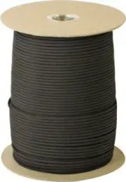 Parachute Cord Parachute Cord Black 1000 ft Nylon. Ideal for camping, boating, c