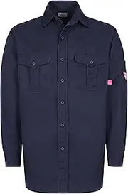 [TICOMELA] FR Shirts for Men Flame Resistant 7.5oz Water Repellent and Oil Resistant Work Shirts