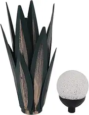 Tequila Art Sculpture with Vibrant ColorChanging Light, Dark Green Iron 300mAh Metal Agave Decor for Living Spaces, Featuring realism Details and originality Design, Ideal