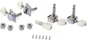 Totority 5 Pack Banjo Tuner Keys Semi-closed Machine Head Tuning Pegs for Banjo Guitar Includes 4 Bushings Ha105