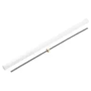 1 Pcs 550mm Lead Screw with Tr8x8 Brass Nut and Plastic Packaging Tube, Silver
