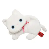 在飛比找PChome24h購物優惠-San-X 小襪貓白貓草苺之戀系列毛絨零錢包。小白貓