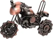 Anneome Vintage Motorcycle Model Figurine Retro Motorcycle Ornament for Home Office Decor Metal Craft Homeowners
