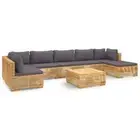 8pcs Outdoor Lounge Set Garden Patio Modular Sofa Teak Timber Furniture Setting