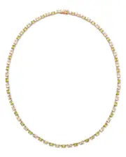 Bloomingdale's Fine Collection Peridot, Lemon Quartz & Diamond Collar Necklace in 14K Yellow Gold, 17