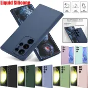 Fr Samsung S25 Edge S24 S23 S22 S20 FE A20S Soft Liquid Silicone Case Slim Cover