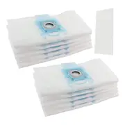 Vacuum Cleaner Accessories,Type G Dust Bags & Mini Filters for Vacuum Cleaners (Pack of 10 Bags + 2
