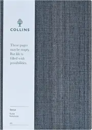 Collins Ruled Notebook, Size B6, Grey
