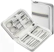 Tool Sets 11-26 Pcs Nail Clippers Manicure Set Stainless Steel Nail Cutter Home Tool Kit(11pcs white)