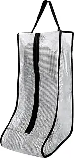 [AYNKH] Water Resistant Boot Bag, Transparent Tall Shoe Protector Dust Proof Storage Zippered Bag with Handle, Portable for Hunting Hiking Fishing Rainy Day, Clear, Casual